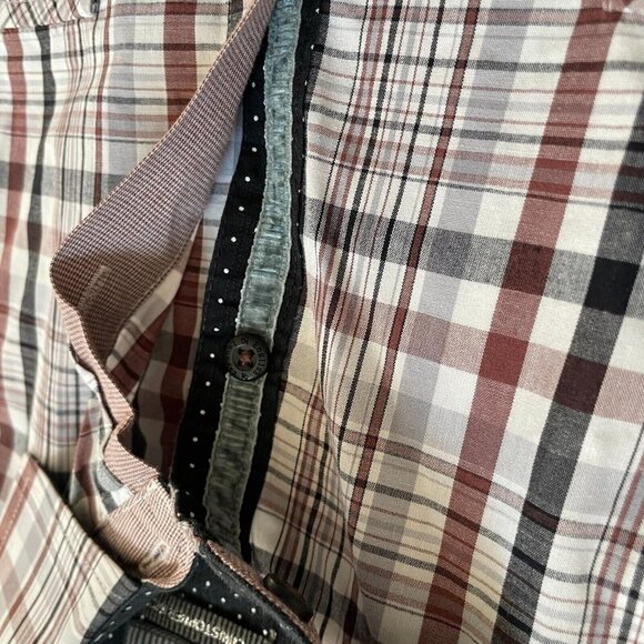 English Laundry Men's Blaque Label Button-Up Shirt Pockets PlaidLarge - Picture 9 of 10